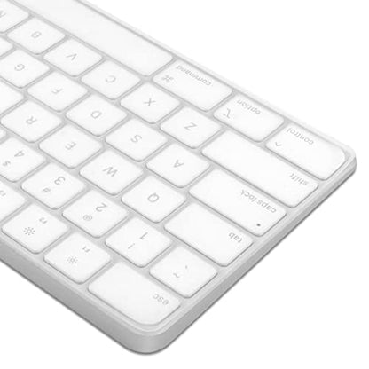 ProElife Ultra Thin Silicone Keyboard Cover Skin for 2022 Mac Studio & 2021 Apple iMac 24'' M1 Chip Magic Keyboard 2 with Numeric Keypad Touch ID A2520 Accessory U.S Enter Soft Protector, Transparent | Clear, Non-interference Design for ID Key, Dust-proof