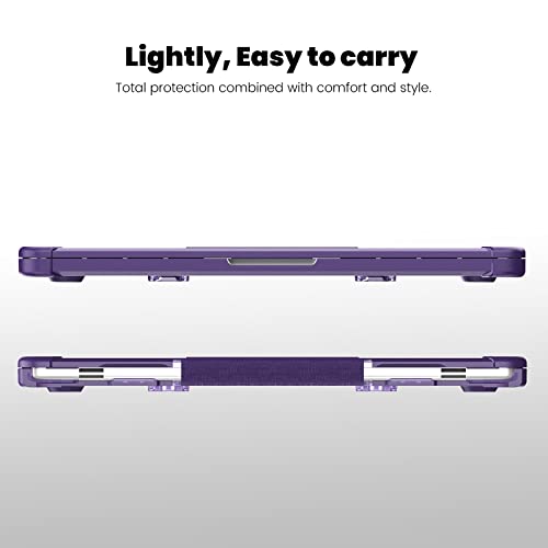 MEEgoodo Case for MacBook Air 15 inch 2026 2025 2024 2023, Case Fit Model (A3448/A3241/A3114/A2941) with M5/M4/M3/M2 Chip, Laptop Hard Shell with Heavy Duty Rugged Shockproof, Purple XK - color: Purple XK
