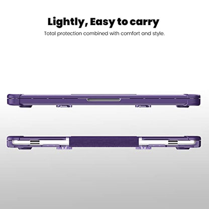 MEEgoodo Case for MacBook Air 15 inch 2026 2025 2024 2023, Case Fit Model (A3448/A3241/A3114/A2941) with M5/M4/M3/M2 Chip, Laptop Hard Shell with Heavy Duty Rugged Shockproof, Purple XK - color: Purple XK