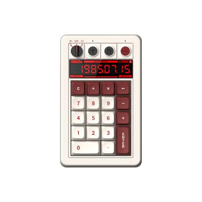 8Bitdo Retro 18 Mechanical Numpad for Windows & Android, Fami Edition | Bluetooth, 2.4G and Wired, Calculator Mode, Retro LED Display, Dye-sub PBT Keycaps - color: Fami Edition