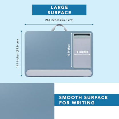 LAPGEAR Home Office Pro Lap Desk - Slate Blue, Fits 15.6” Laptops - color: Slate Blue, size: Home Office Pro W/Wrist Rest