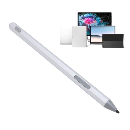 Pens for Touchscreens, Rechargeable Capacitive Pen with Magnetic Attachment Function, High Precision and Sensitivity, 2 Replaceable Tip (Black) (Silver) - color: Silver