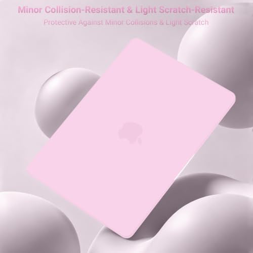 MOSISO Compatible with MacBook Air 13 inch Case M5 2026 M4 M3 M2 2025-2022 | A3449 A3240 A3113 A2681, Hard Shell&Keyboard Cover&Screen Film&Pouch for MacBook Air 13.6 inch Case, Dusty Pink - color: Dusty Pink