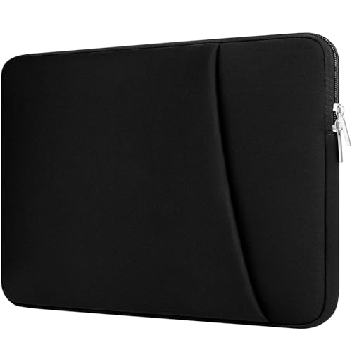 Laptop Sleeve Case with Zipper Accessory Pocket Compatible with 15 to 16 inches MacBook HP Dell Asus Padded Computer Pouch Cover Shockproof Protective for 15” to 16” Laptop/Chromebook/Tablet - color: Black, size: 15/16 inches