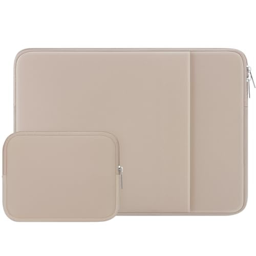 RAINYEAR 13 Inch Laptop Sleeve Case with Pocket & Accessories Pouch, Khaki | Protective Padded Zipper Soft Laptop Carrying Case for 13.3 Inch MacBook Air/Pro M1 M2 M3 M4 M5 A3449 A3240 A3113 A2681 A2338 - color: Khaki, size: 13"