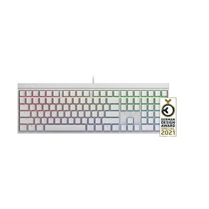 Cherry MX 2.0S Wired Gaming Keyboard with RGB Lighting Different MX Switching Characteristics: MX Black, MX Blue, MX Brown, MX RED and MX Silent RED (White - MX Black Switch) - color: White - MX Black Switch