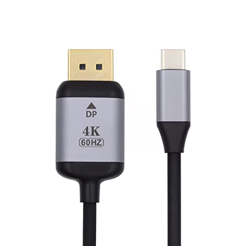 CY Type-C Video Cable USB 3.1 USB-C to Displayport Support 4K 60hz Cable 1.8m for Monitor Laptop HDTV - color: Black USBC to DP 4K