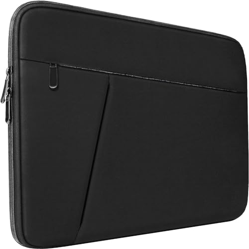 Laptop Sleeve 15 inch, Shockproof Protective Computer Carrying Cover with Front Pocket, Briefcase Laptop Sleeve Bag for 15 inch New MacBook Air, MacBook Pro, HP, Dell, Asus, Black - color: Black, size: 15 inch