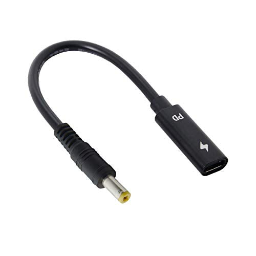 JSER Xiwai Type C USB-C Female Input to DC Power PD Charge Cable fit for Laptop 18-20V (5.5x2.5mm) - style: DC 5.5*2.5mm