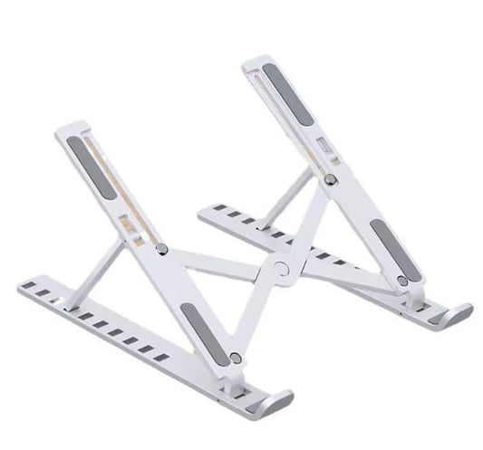 Adjustable Desktop Stand, Foldable Portable Stand, Suitable for 10- to 15.6-inch laptops and Tablets - color: White