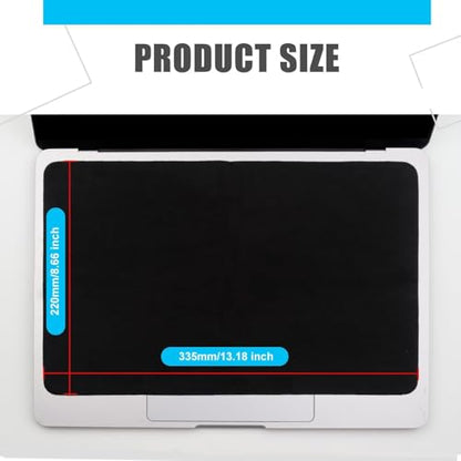 2 Pack Microfiber Liner Cleaning Cloth 15" 16" MacBook Air/MacBook Pro Screen Keyboard Imprint Protection, Keyboard Protector Compatible with MacBook Air 15.3"/MacBook Pro 15"/MacBook Pro 16"-(Bk+Gy) - color: Grey+black（2 Pack）, size: 13.19" x 8.66"