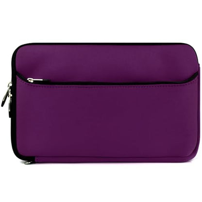 Travel Neoprene 13" Laptop Sleeve with Water Resistant Protection, Front Pocket - Compatible with SurfaceBook (Purple) - color: Purple