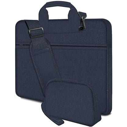 Hseok Laptop Shoulder Bag 17-17.3 inch Case, Durable Shockproof Protective Briefcase with Multi-Pockets Compatible with Lenovo Most 17-17.3 inch HP Acer Dell ASUS MSI Notebooks,Dark blue - color: Dark Blue, size: 17-17.3"