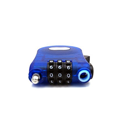 Crysto 3-Foot Retractable Cable Password Lock - color: Blue