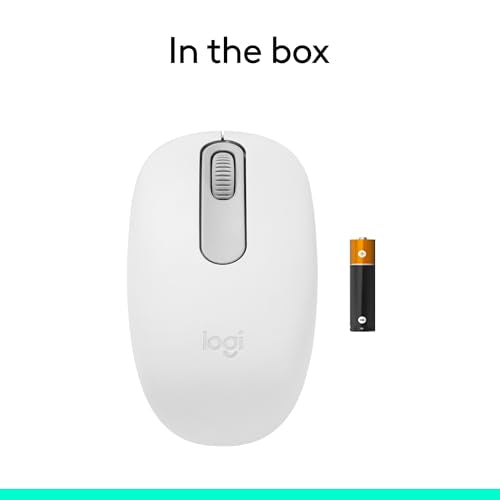 Logitech M196 Compact Ambidextrous Bluetooth Wireless Mouse - Off White | Bluetooth connectivity, no USB receiver, quiet clicks, 3 non-customizable buttons, 12-month battery life, PC Mac compatible - color: White
