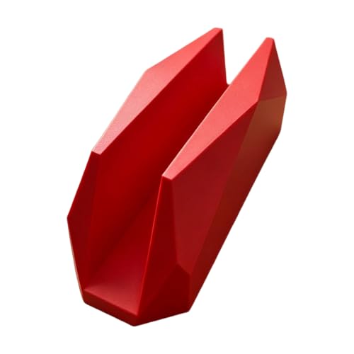 Compact Laptop Storage Stand for Desk, Upright Notebook Holder for Up to 17mm Thick Notebooks 15 Cm Base for Study Areas Vertical Laptop Stand Upright Holder Desk Notebook Compact Storage Closed - color: Red