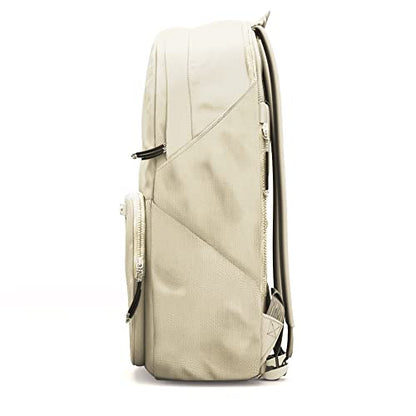 BREVITE The Backpack- Casual daypack backpacks for every function. Compact but spacious 18L aesthetic traveling backpack with laptop compartment. (Tan) - color: Tan