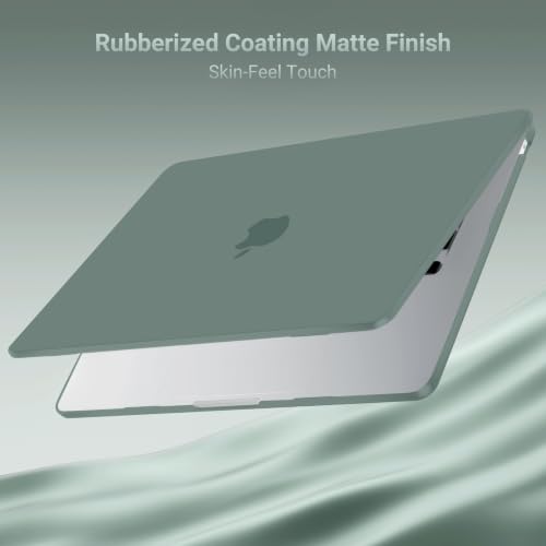 MOSISO Compatible with MacBook Air 15 inch Case M5 2026 M4 M3 M2 2025-2023 | A3448 A3241 A3114 A2941, Scratch-Resistant Protective Hard Shell Case&Keyboard Cover&ScreenFilm&Pouch, Emerald Green - color: Emerald Green