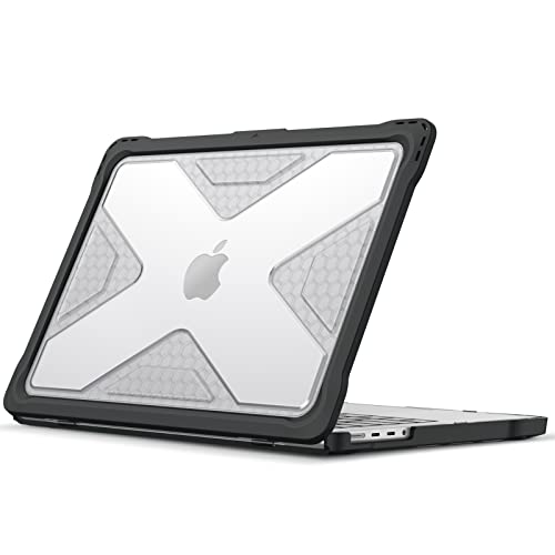 Fintie Case for MacBook Pro 14 Inch A3426 A3427 A3434 A3401 A3185 A3112 A2992 A2918 A2779 A2442 with M5 M4 M3 M2 M1 Chip (2021-2026) - Heavy Duty Rugged Hard Shell Cover, Crystal Clear - color: Crystal Clear