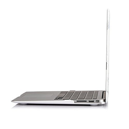 RUBAN Case Compatible with MacBook Air 13 Inch (Models: A1369 & A1466, Older Version 2010-2017 Release), Slim Snap On Hard Shell Protective Cover, (White Marble) - color: White Marble