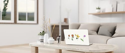Laptop Skin Sticker Cover Decal - Flower Decal - Universal Size - Fits All laptops up to a 16” Diagonal Size | Easy to Apply, Remove and Change Styles (Colorful Drawn Flowers) - style: Colorful Drawn Flowers