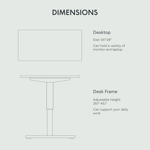 FLEXISPOT EN2 55"x28" Electric Standing Desk with PC Stand Bundle, White | One-Piece Top, Easy-Install PC Mount, Clean Cable Management, Space-Saving Design, Ideal For Home Office, Gaming - color: White Top + White Frame, size: 55x28 | PC Stand