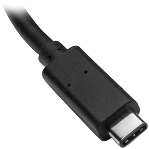 StarTech 3-Port USB-C Hub with Gigabit Ethernet and 3X USB-A, 5Gbps, TAA | Built-in 30cm USB-C cable, 3x USB-A, Fully powered connected devices, Desktop placement, Small footprint
