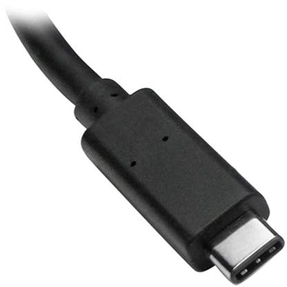 StarTech 3-Port USB-C Hub with Gigabit Ethernet and 3X USB-A, 5Gbps, TAA | Built-in 30cm USB-C cable, 3x USB-A, Fully powered connected devices, Desktop placement, Small footprint