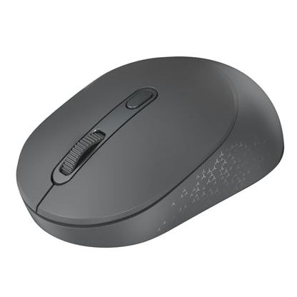 TECKNET Bluetooth Wireless Mouse, Bluetooth 5.0 & 2.4G USB Receiver, Compact & Portable, Silent Click, Ergonomic Symmetrical Design, 18-Month Battery, Adjustable DPI, Wide Compatibility - color: Charcoal Gray