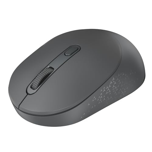 TECKNET Bluetooth Wireless Mouse, Bluetooth 5.0 & 2.4G USB Receiver, Compact & Portable, Silent Click, Ergonomic Symmetrical Design, 18-Month Battery, Adjustable DPI, Wide Compatibility - color: Charcoal Gray