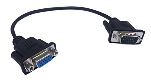 CERRXIAN 1ft VGA SVGA 15 Pin HD15 Male to Female Adapter Video Monitor Extension Cable for PC Laptop TV Porjector(mf)