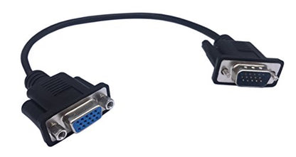 CERRXIAN 1ft VGA SVGA 15 Pin HD15 Male to Female Adapter Video Monitor Extension Cable for PC Laptop TV Porjector(mf)