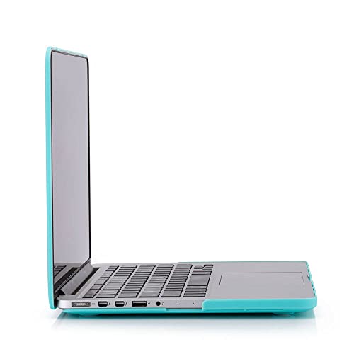 RUBAN for Old MacBook Pro Retina 13 inch (A1502 & A1425 Models) 2015 2014 2013 2012 Release,Plastic Hard Shell Case & Keyboard Cover, Turquoise - color: Turquoise