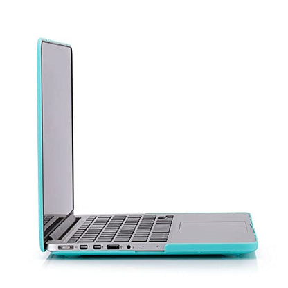 RUBAN for Old MacBook Pro Retina 13 inch (A1502 & A1425 Models) 2015 2014 2013 2012 Release,Plastic Hard Shell Case & Keyboard Cover, Turquoise - color: Turquoise