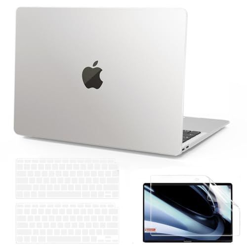 B BELK Compatible with MacBook Air 13 inch Case 2022-2018 M1 A2337 A2179 A1932, [100% Match Official Color] [Ultra Thin Armor] Plastic Hard Shell+Keyboard Cover for MacBook Air 13.3 inch Case, Clear - color: Matte Clear