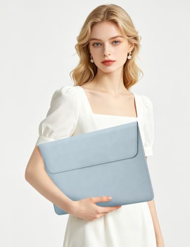 HYZUO 13 Inch Laptop Case Sleeve Bag with Adjustable Stand, Pale Blue | for MacBook Air 13 M5 A3449 M4 M3 M2 M1 2026-2018, 13" MacBook Neo 2026, MacBook Pro 13 M2 M1 2026-2016, Surface Pro, XPS 13 - color: Pale Blue, size: 13 Inch