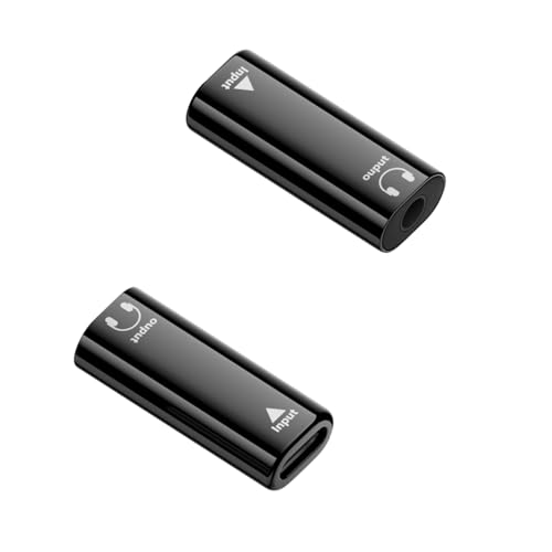 QIANRENON USB C to TRRS 3.5mm Headphone Adapter Coupler USB C Female to 1/8 TRRS Female Audio Connector Extende Type C to 4 Pole 3.5mm Converter Socket DAC Decoding, for Extension Audio Port, 2Pcs