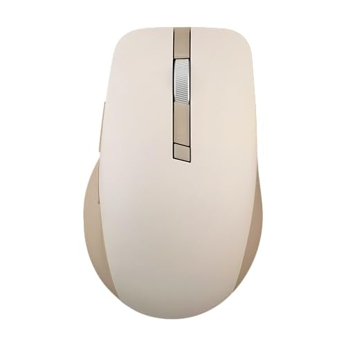 ASUS Wireless SmartO Mouse Silent Plus – Dual Mode (BT/2.4GHz), up to 3 Devices, Ergonomic, 4200 DPI, AA Battery Lasts up to 1 Year, Quiet Switches, Portable, for Productivity/Gaming - Oat Milk - color: Oat Milk