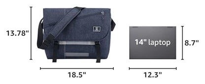 OIWAS Messenger Bag for Men, 15.6 Inch Laptop Crossbody Bags Women Casual Satchel Shoulder Bag College Travel Office Briefcase - color: Blue, size: 15.6 Inch
