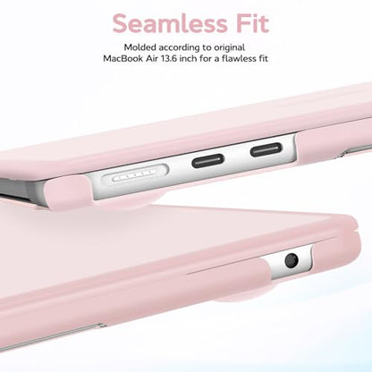 B BELK Compatible with MacBook Air 13 inch Case 2026 2025-2022 M5 M4 M3 M2 | Model A3449 A3240 A3113 A2681, Anti-Cracking Soft TPU Bumper for MacBook Air 13.6 inch Case with Keyboard Cover, Baby Pink - color: Baby Pink