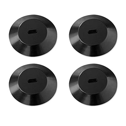 Adhesive Security Plate with Slot for Cables to Lock Down Laptops, Tablets, Monitors and Other Devices (4Pcs Black) - color: Round black 4Pcs