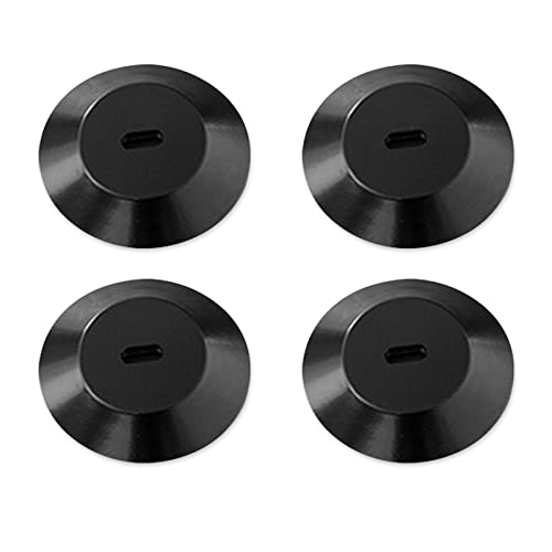 Adhesive Security Plate with Slot for Cables to Lock Down Laptops, Tablets, Monitors and Other Devices (4Pcs Black) - color: Round black 4Pcs
