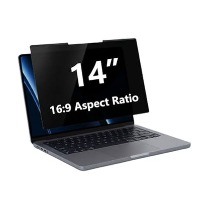 VBESTLIFE 14 inch Laptop Privacy Screen Filter, Anti Peeping Protector with Full Adhesive Frame for 16:9 Aspect Ratio Laptops