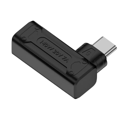 140W 100W DC Jack 5.5x2.1mm Input to USB-C Type-C Angled 90 Degree Power Plug Charge Adapter for Laptop Phone - style: 5.5x2.1mm 140W