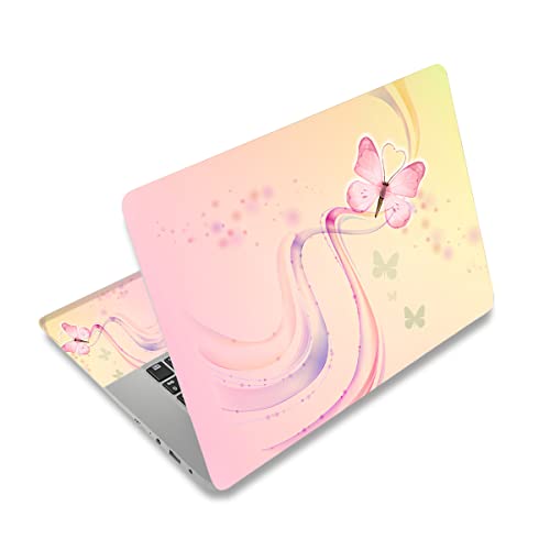 Laptop Notebook Skin Sticker Cover Decal Fits 12 13 13.3 14 15 15.4 15.6 inch Laptop Protector Notebook PC ，Protector Cover for Toshiba Hp Samsung Dell Apple Acer Leonovo Sony Asus Notebook - color: Cute Butterfly
