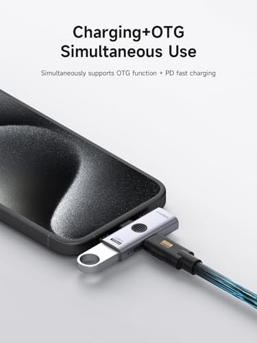 Hagibis USB-C Splitter with 100W Fast Charging and 10Gbps USB 3.2, 2 in 1 OTG Adapter for iPhone 16/15 Pro Max, iPad Pro, MacBook, Rog Ally, Steam Deck, Quest 3 2 (TUA08 USB + PD)