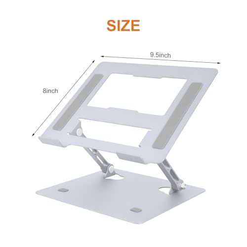 Ergonomic Laptop Stand for Desk, Adjustable Fits All Laptops and Notebooks up to 17 Inch Aluminum Alloy,Steel, Ultra-Thin,Ventilated Cooling Notebook Mount.