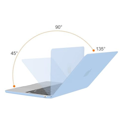 MOSISO Compatible with MacBook Air 13 inch Case M5 2026 M4 M3 M2 2025-2022 | A3449 A3240 A3113 A2681, Scratches-Resistant Protective Hard Shell for MacBook Air 13.6 inch Case, Air Blue - color: Air Blue