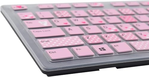 Keyboard Cover Skins Compatible with Dell KM636 Wireless Keyboard & Dell KB216 Wired Keyboard & Dell Optiplex 5250 3050 3240 5460 7450 7050 & Dell Inspiron AIO 3475/3670/3477 All-in one Desktop-Lovly - color: Lovly
