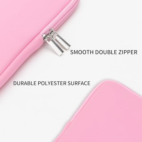 RAINYEAR 13 Inch Laptop Sleeve Case Padded Carrying Bag, Pink | Slim Protective Soft Zipper Computer Cover for 13.3 inch MacBook Air/Pro M1 M2 M3 M4 M5 A3449 A3240 A3113 A2681 A2338 - color: Pink, size: 13"